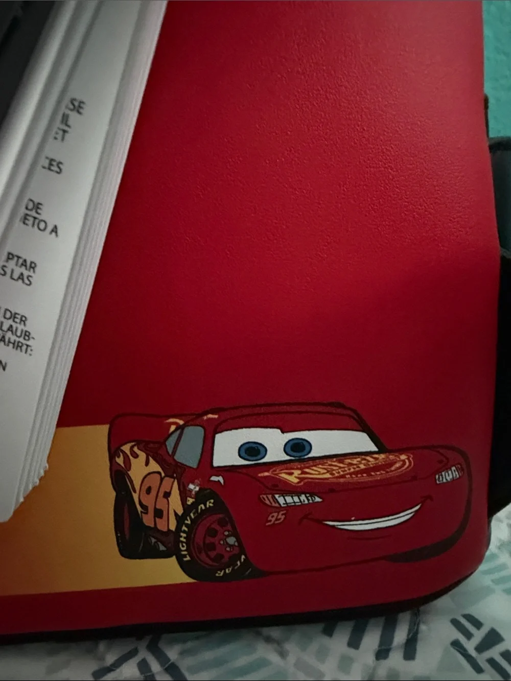 SET Loungefly Disney Pixar Cars Lightning McQueen Light-Up Backpack & Wallet NWT